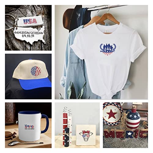 Dgaga 14Pcs Silk Screen Stencils With Chalk Paste,Patriotic Silkscreen Printing Stencils For Crafts,Adhesive Stencils Reusable For Printing On Wood/Fabric Independence Chalk Paste Art Day 8.5"X 11" #TOP1