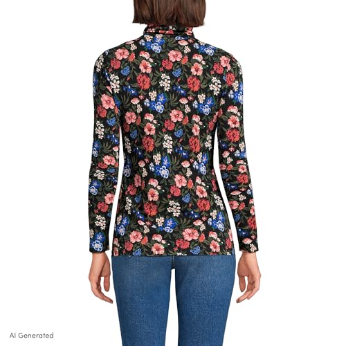 Image of Lands' End Women's Lightweight Fitted Long Sleeve Turtleneck