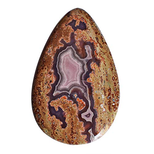 Agate violette naturelle poire 105 CTW : pierre gemme pour pendentif et lithothérapie