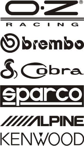 2 x 6 Car Stack Stickers (Black). Vinyl Decal Graphic. Approx 200mm in Length. Fitting Instructions Included