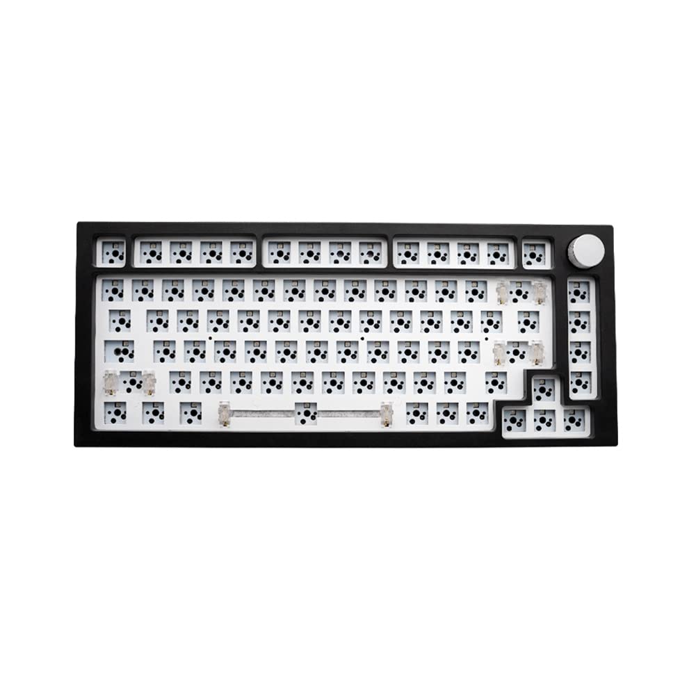 Kit de clavier mécanique à joint 75 % PCB Hot Swappable Switch effets d'éclairage RVB Commutateur LED filaire/Bluetooth double mode, A
