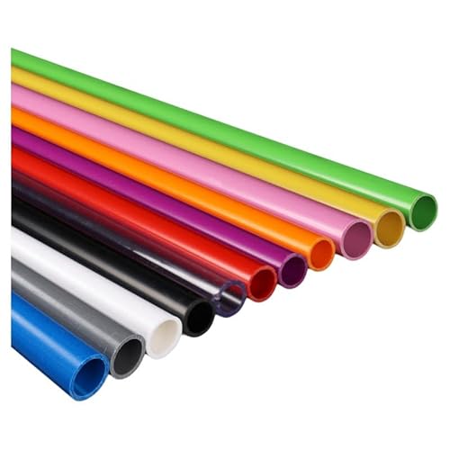 TIHONORI UPVC �p�C�v 20mm �O�a x 2mm �ǌ��A�F�t�� ������ ������ �A�N�A���E�� �ƒ�E���| DIY�A���� 0.2m/0.5m/1m/1.5m �I���\�A���ψ� �����`���[�u�i�}���`�J���[�j,White 1m 5pcs
