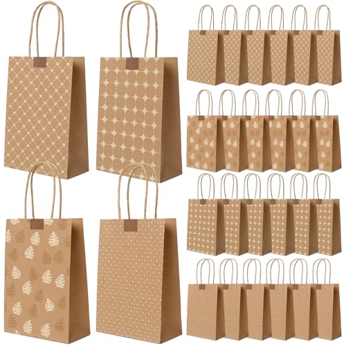 Romon Sacchetti Regalo Con maniglia, Buste Regalo da 24 pezzi con 24 adesivi per regali di Natale Bustine Regalo, Sacchetti Caramelle,Sacchetto Regalo Compleanno, sacchetti per matrimoni, ecc.