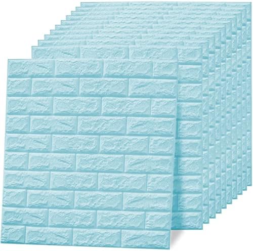 WASAIT Foam Wall Panel,3D Wall Panels Peel and Stick Back Splashes for Kitchens 56.9 Sq Ft 10Pcs Waterproof Self Adhesive Brick Faux Stone Wall Panel for Interior Wall Decor Bedroom Decor Wallpaper