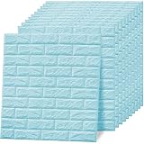 WASAIT Foam Wall Panel,3D Wall Panels Peel and Stick Back Splashes for Kitchens 56.9 Sq Ft 10Pcs Wat