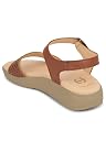 Liberty Healers SOFTER 6W Casual Flat Sandal For Women With EVA Sole | Stylish and Comfortable Footbed | Durable Summer Footwear for Outdoor Indoor | Ideal for Everyday Wear (Tan 38 EU) gallery image