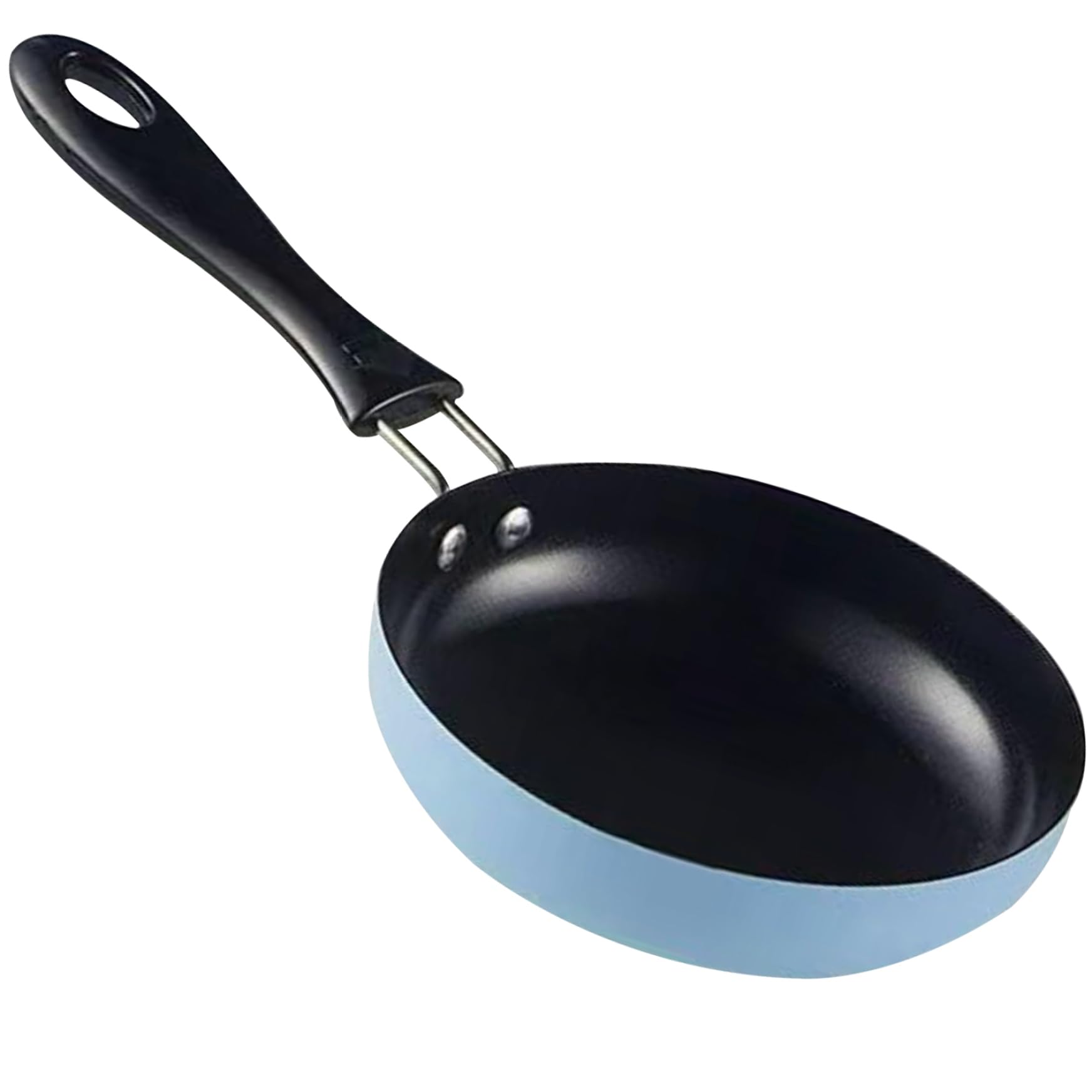 Wedhapy Small Frying Pan,Egg Frying Pan Non Stick Pan Egg Pans Nonstick 4.7 Inch Egg Frying Pan Heat Resistant Non Stick Pan with Handle Portable Round Omelet Pan for Stove Gas, Induction Hob Blue