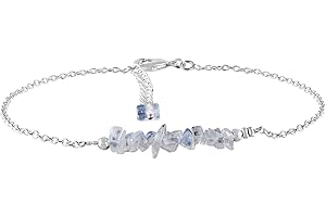 Yanara: Moonstone Anklet with Rainbow Nuggets