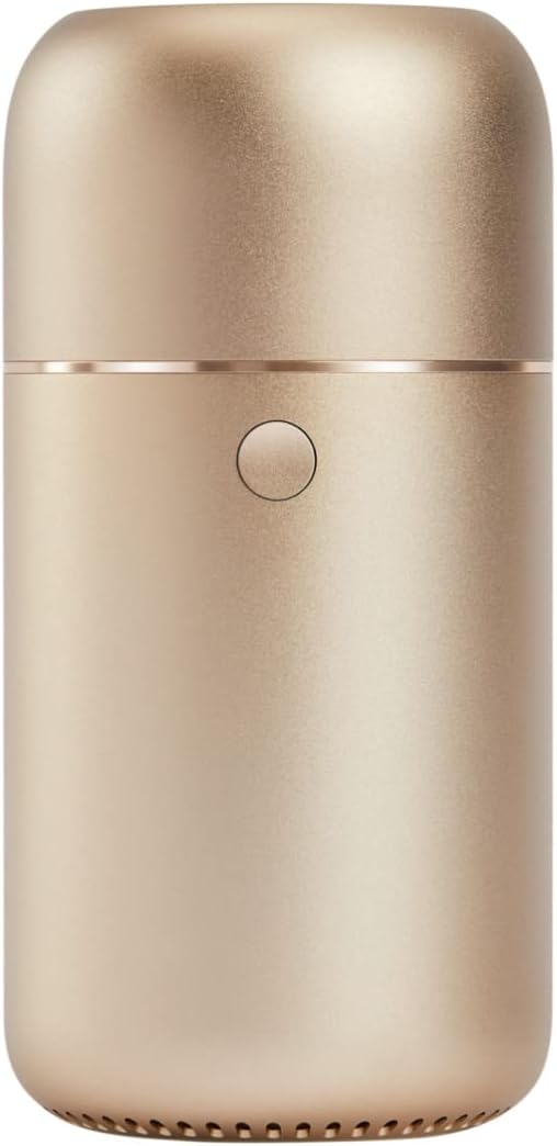 Portable USB-C Essential Oil Diffuser | JSAVON Chic Aluminum Alloy Luxury Diffuser Humidifier | 65ml Capacity, 3 Lighting Modes, Up to 6 Hours of Working Time (Champagne Gold)