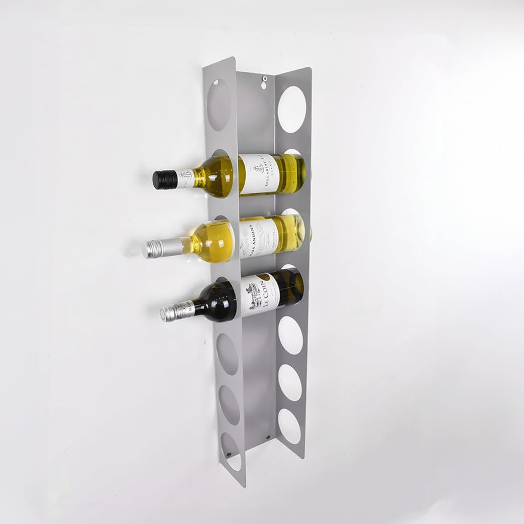 Okunai Steel Wall Mounted Narrow Wine Rack Durable, Tall