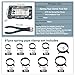 Automotive spring hose clamps 24-38 mm, 62 pcs fuel coolant pipe clamp tools in 8 sizes, used to fix hose interfaces in automotive, marine, gardening, and industrial applications