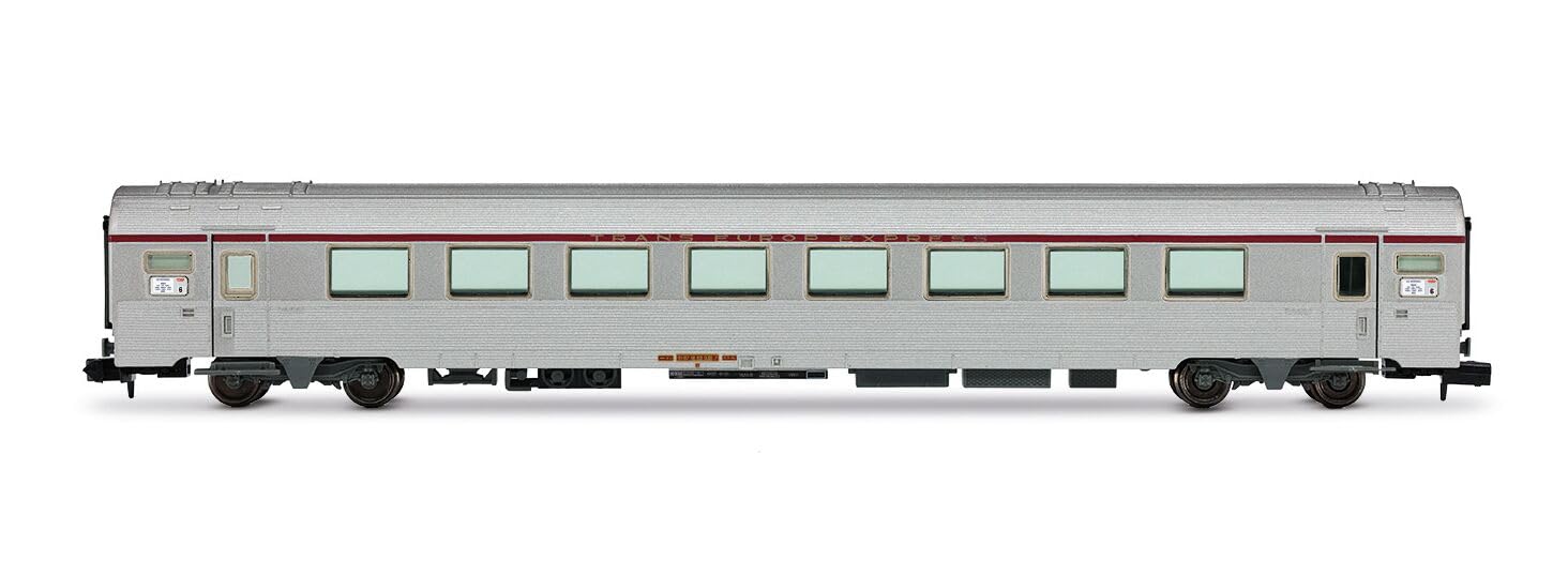 Arnold HN4503 SNCF, TEE "Mistral" (Nice-Paris), A8tu coach, silver, ep. IV for adults and collectors
