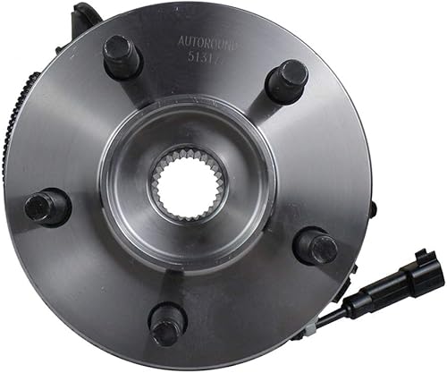 Miniatura 5 de Autoround Paquete de 2 pares de cubos de rueda del lado del conductor delantero y conjunto de rodamientos compatibles con Jeep Liberty 2002 2003