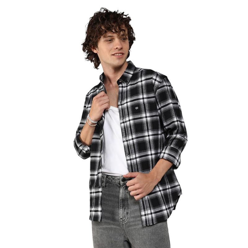 Campus Sutra Men's Polyester Fitted Shirt