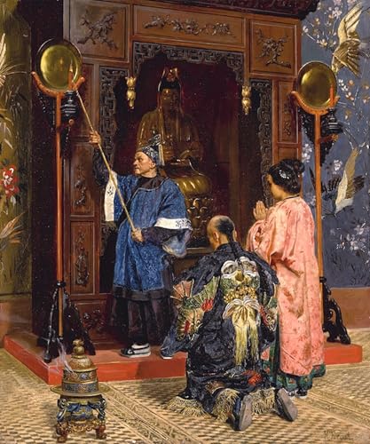 Sanctuaire bouddhiste impression toile salon zen déco Rudolf Ernst