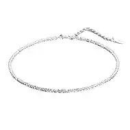 Silver Link Bracelet, Silver Adjustable Chain Bracelets, Dainty Sparkle Chain Bracelet Jewelry for Women