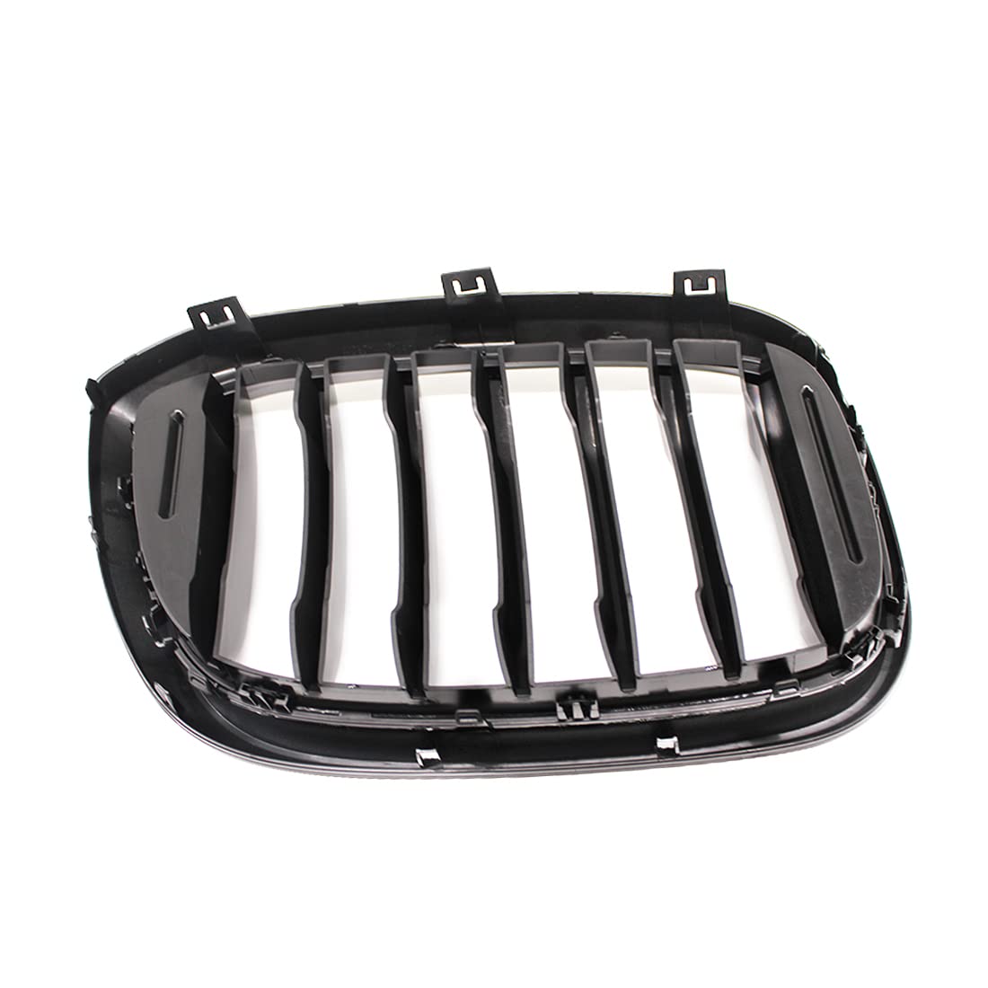 2 piezas de malla de coche negro brillante rejillas de carreras de una sola línea capó delantero parrilla de riñón para BMW X3 G01 X4 G02 2018 2019 2020