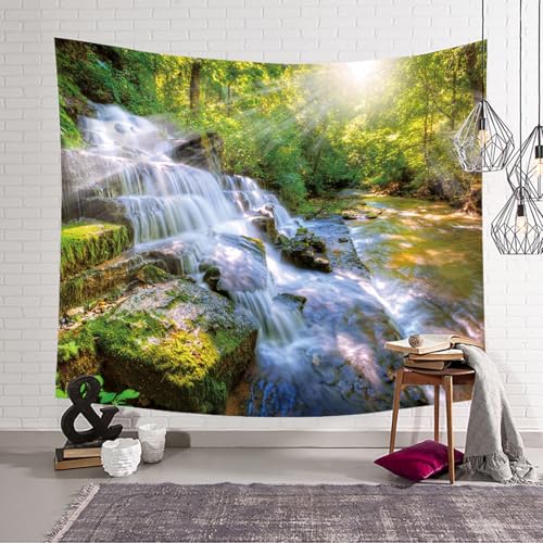 Tapices de pared con diseño de ríos en el bosque para decorar salones 4