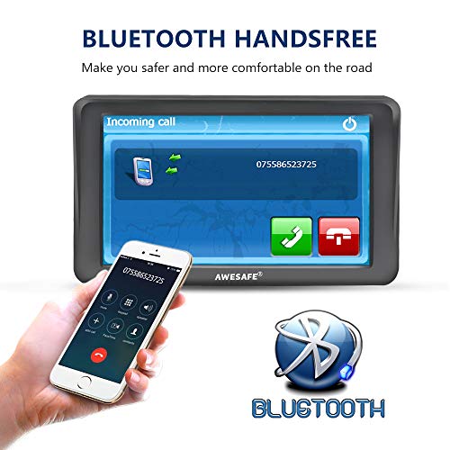 image for AWESAFE GPS Navigator for Car Truck RV with Bluetooth, Latest 2025 Map