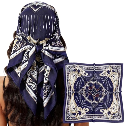Cicy Bell Silk Head Hair Scarf for Women Lightweight Coverings