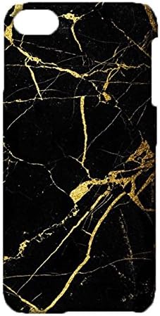 Ipod Touch 6th Generation 3D Phone Case Grind Arenaceous Protective Cell Covers Snap on Crack Black Marble With Gold Graph Mobile Shell