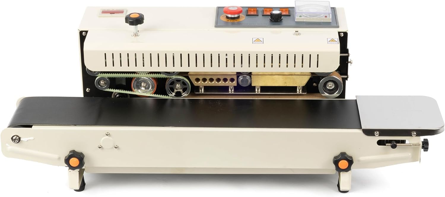 Selladora Automática Horizontal De Bolsas De 0,98 Pulgadas De Ancho con Control Digital De Temperatura para Películas De PVC Y Codificación por Estampado, Ideal para Un Envasado Eficiente.