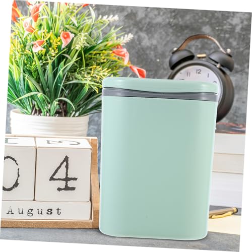 Bote de basura mini rectangular con tapa verde miniatura 6