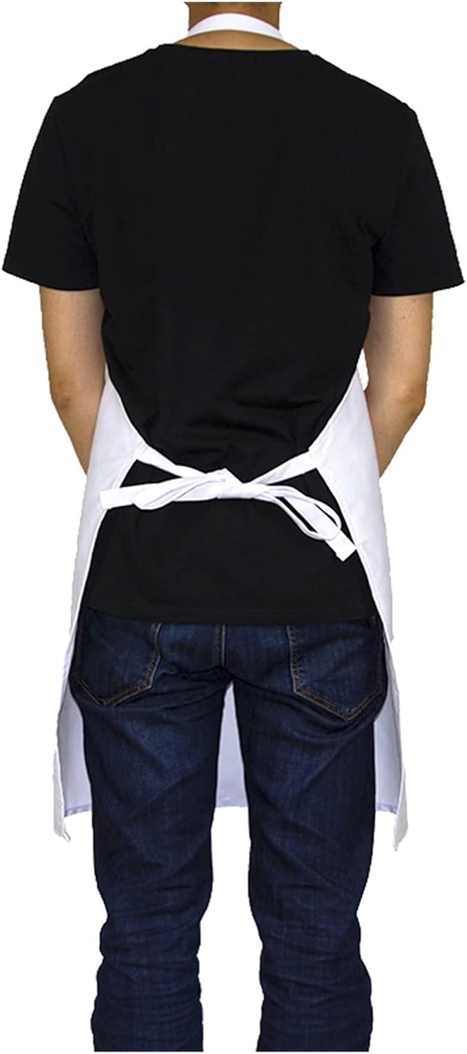 IOFIT Lady Women White Cleanroom Chef Pattern Cotton Kitchen Apron Custom Pinafore 1