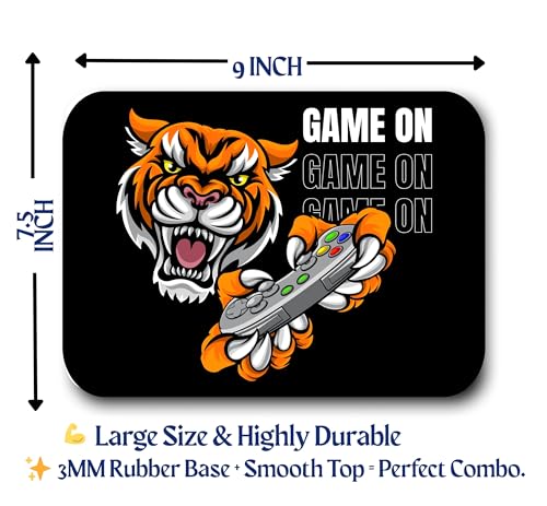 Image of Premium Gaming Mouse Pad - Non-Slip Base, 9 x 7.5 Inches, Comfortable 3MM Surface, Durable Design Perfect for Gamers and Professionals