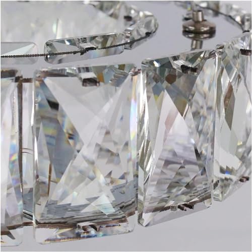 Chandelier cristal LED moderne luxe pour salon raffiné