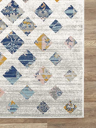 Tapete decorativo rectangular tribal 7'9" x 10'2" Abani miniatura 4