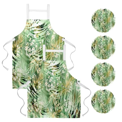 Tablier de cuisine multicolore One Size avec broches lot de 2 pièces