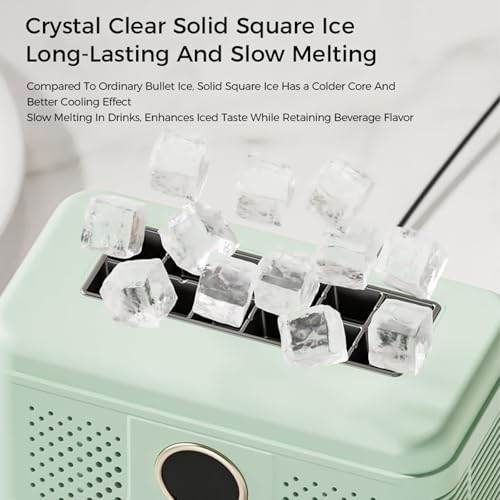La máquina de fabricante de hielo portátil hace 12 cubos en 15 minutos.Diseño compacto de la encimera con poco ruido para el camping del coche de la oficina en el hogar y el uso de viaje de RV.Control