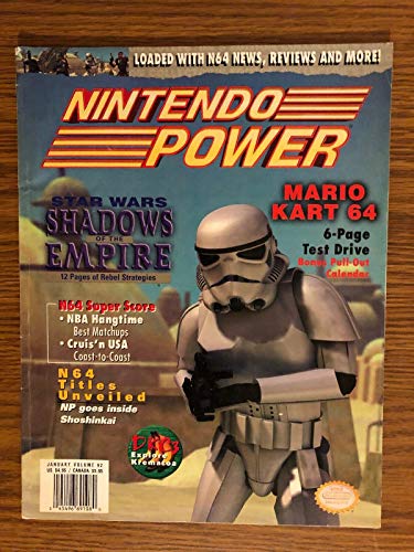 NINTENDO POWER (January, 1997. Volume 92. Mario Kart 64. Star Wars Shadows of the Empire. Rebel Strategies)