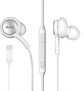 2023 New Stereo Headphones for Samsung Galaxy S23 Ultra Galaxy S22 Ultra S21 Ultra S20 Ultra, Galaxy Note 10+ - Designed by AKG - with Microphone and Volume Remote Control Type-C Connector - White