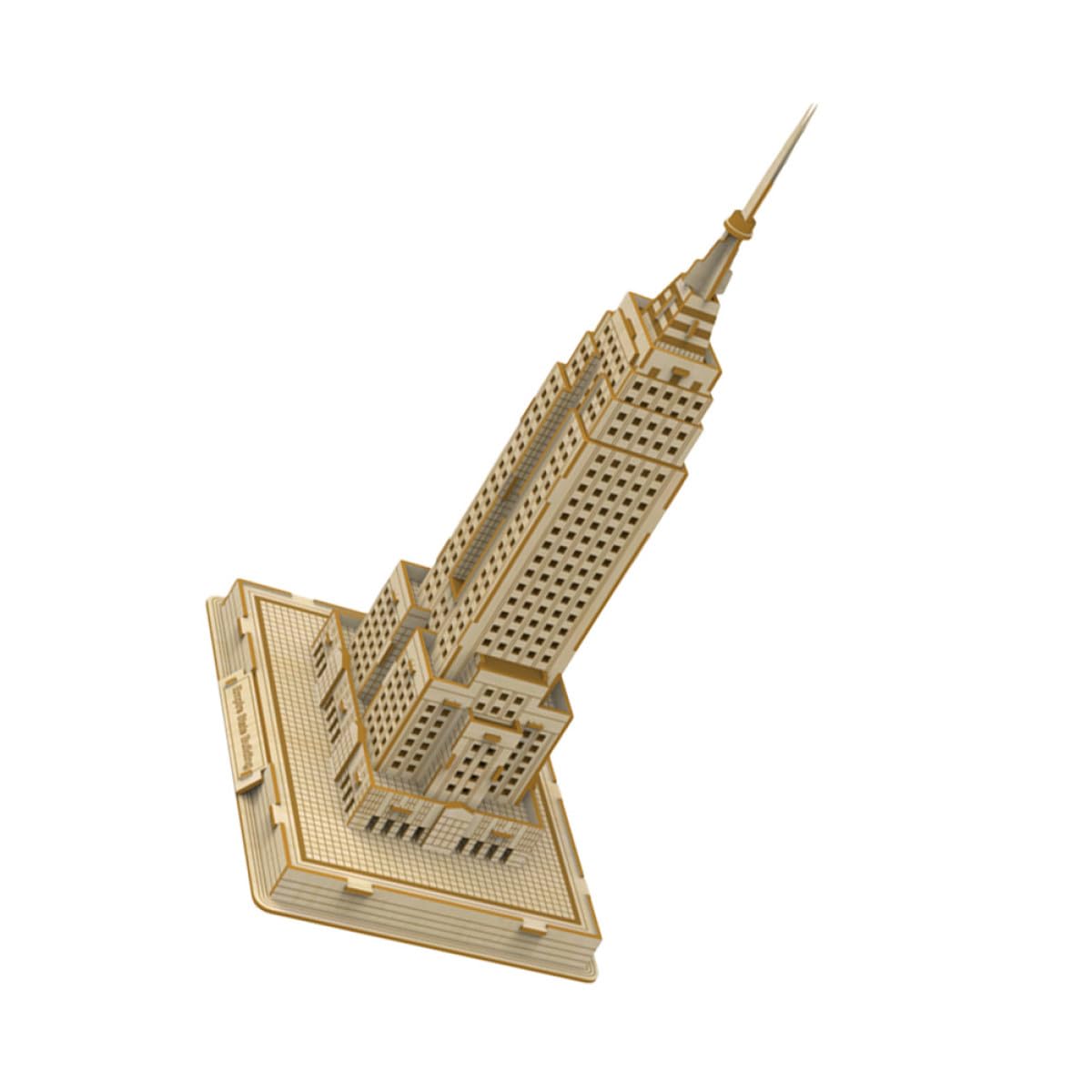 HOMSFOU Puzzle 3D en Bois Basswood Éducatif à Assembler Soi-même Modèle de Gratte-Ciel Célèbre pour Garçon et Filles Présent Unique et Décoratif