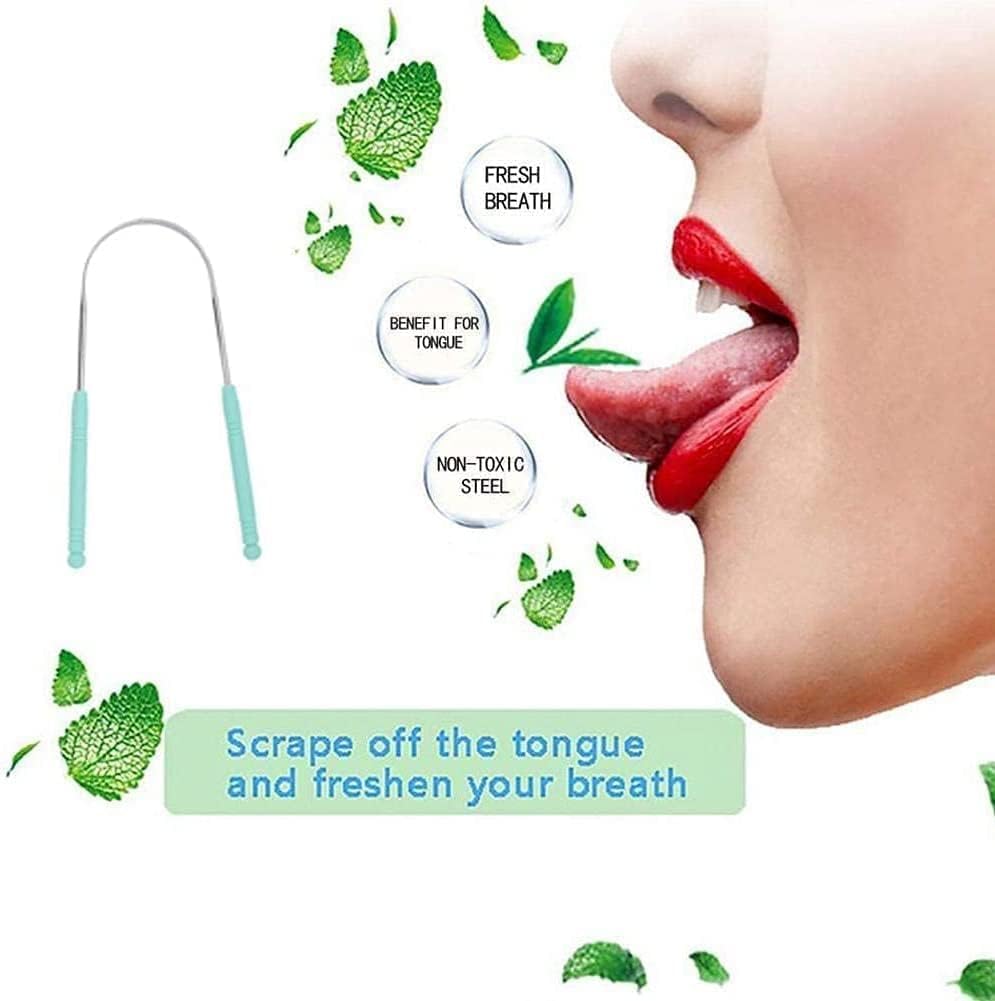 1Pc 13 * 6.5cm Steel Tongue Scraper Tongue Cleaner Brush Tongue Clean O0J8 Toothbrush Tounge Tool Easy to Use Tongue Cleaner for Hygiene