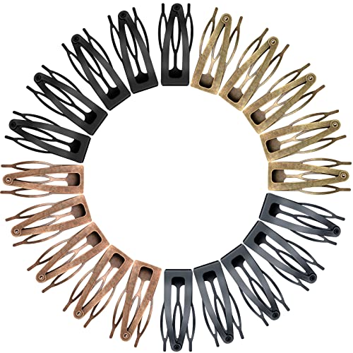 Pinces à cheveux en métal anti-glisse lot de 40 pièces 4 coloris