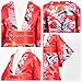 Japanese Traditional Dress Kimono Robe for Kids Girls Costume(Red130cm)