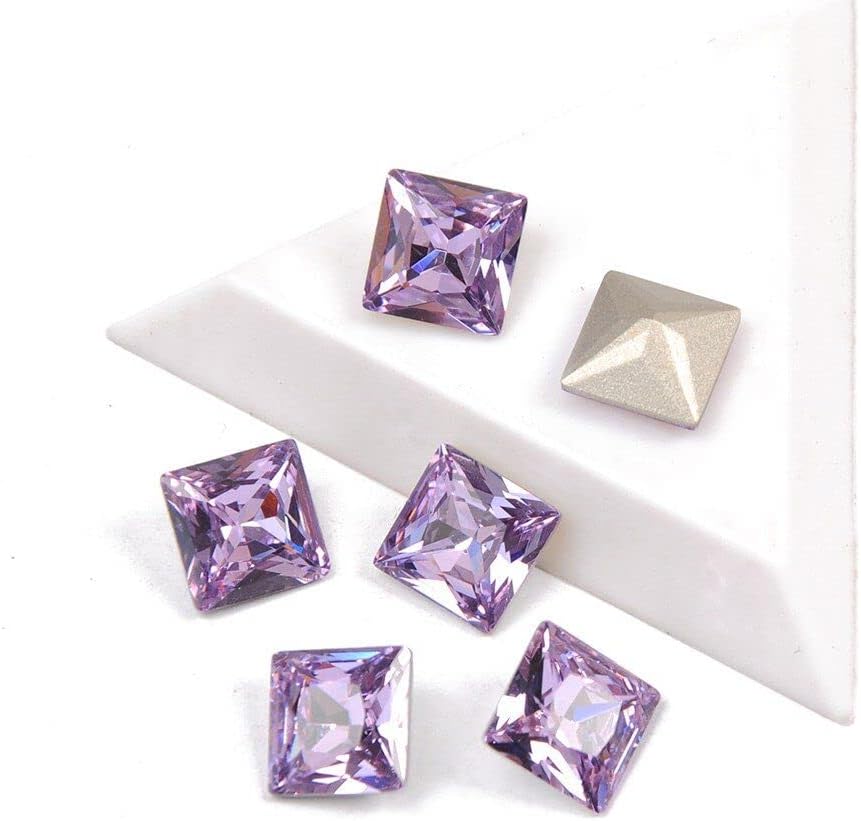 Color Square Shape Rhinestones for Nail Design Glass Rhinestones 3D Strass Nail Art Decoration Gems