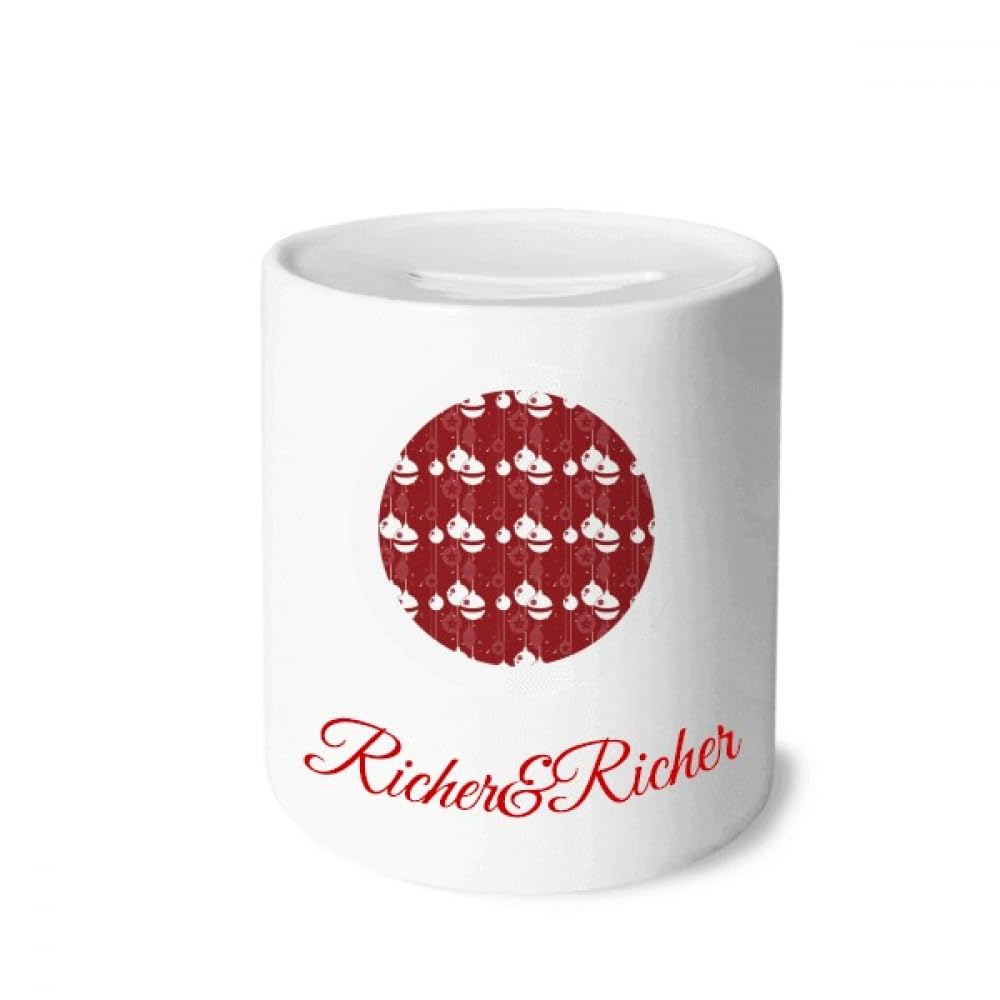 Tirelire rouge avec motif blanc idée cadeau anniversaire enfants et adultes