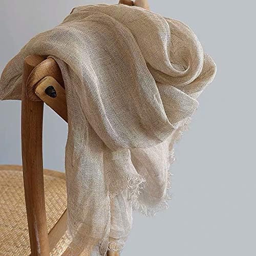 Jeelow Lightweight Summer Scarf Light Shawl Wrap Linen Feel Scarves For Men And Women - Image 3