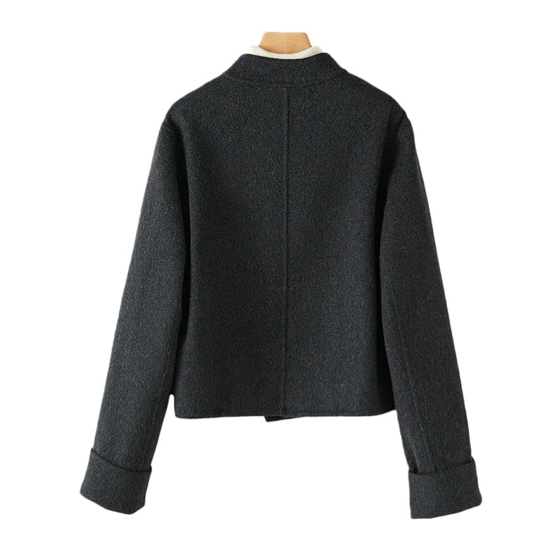 Veste courte en cachemire col montant pour structurer la silhouette en tweed - 3
