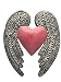 Madison Imports Milagro Sacred Heart Wings Milagro Ex Voto Tin Antique Silver Color. Beautiful embossed