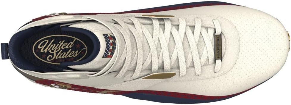 Under Armour Mens Harper 10 Pro TPU LE USA Baseball Cleats - Enhanced Grip and Comfort