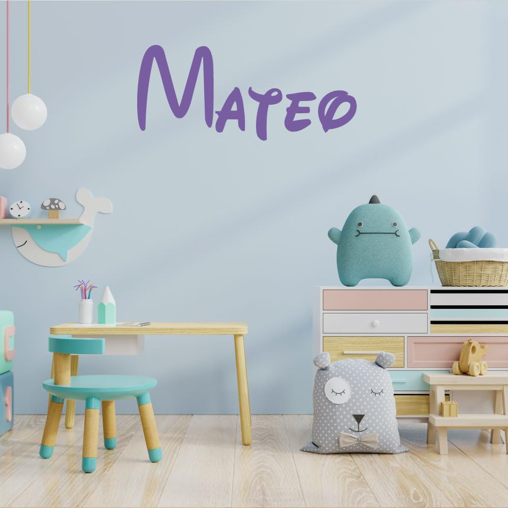 Multiple Font Custom Name Nursery Wall Decal Vinyl Sticker | Home Décor | Custom Kids Room Decal | Bedside Decals | Children’s Room| Car | Laptop