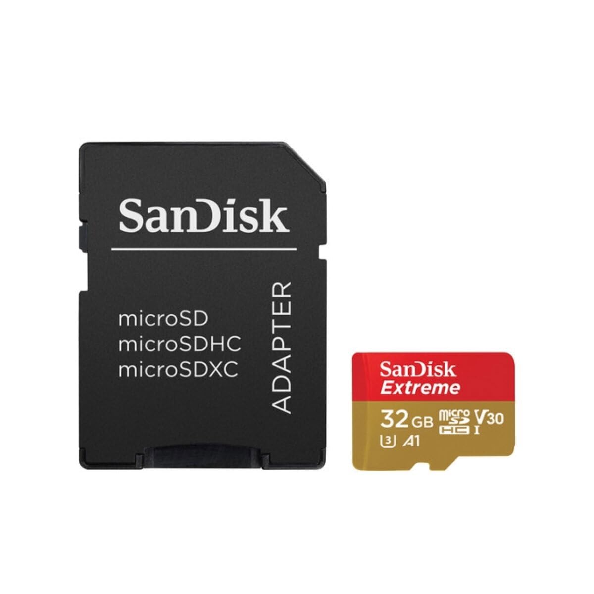 SanDisk Extreme 32 GB MicroSD Card For Mobile Gaming, With A1 App Performance, Supports AAA/3D/VR Game Graphics And 4K UHD Video, 100MB/s Read Class 10, UHS-I, U3, V30