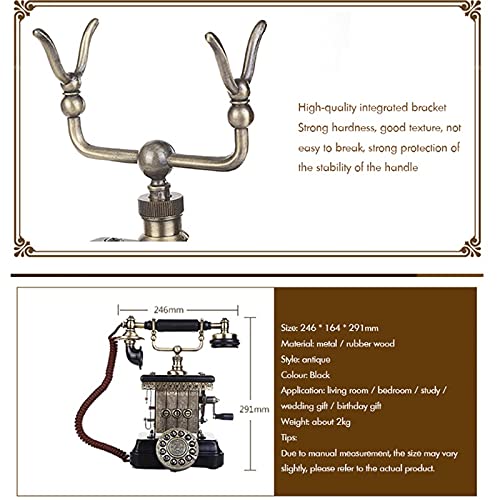 Liuzh Antique Telephone, Classic Vintage Corded Phone European Landline Telephone Decorative Rotary Dail With Hanging Headset #TOP5