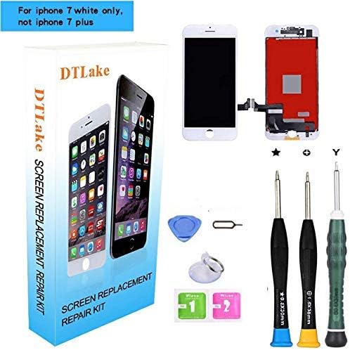 DTLake LCD Screen Display Touch Screen Digitizer Frame Assembly compatible iPhone 6S 4.7 inch Replacement with repair tools and guide (WHITE-7G-A)