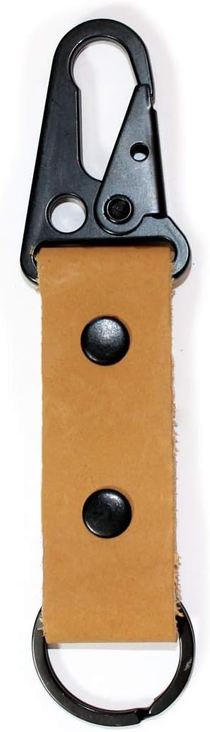 Leather Tactical HK EDC Clip Fob Keychain - Full Grain Leather
